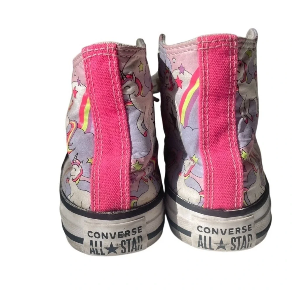 Converse Chuck Taylor All Star Unicorn Rainbow High Top Sneakers Girls 13.5